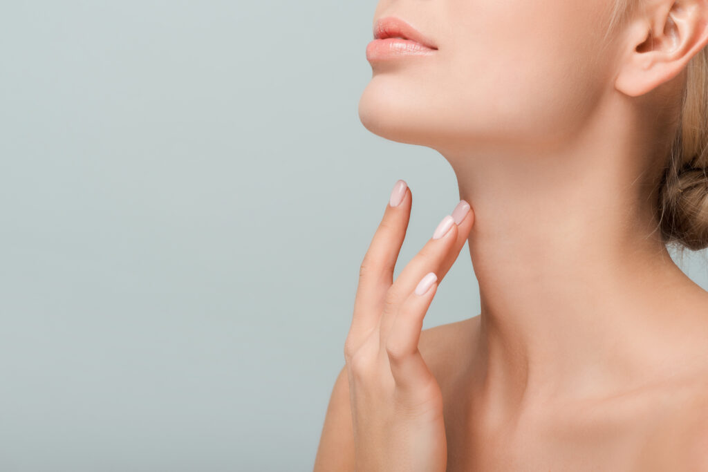 up close woman neck